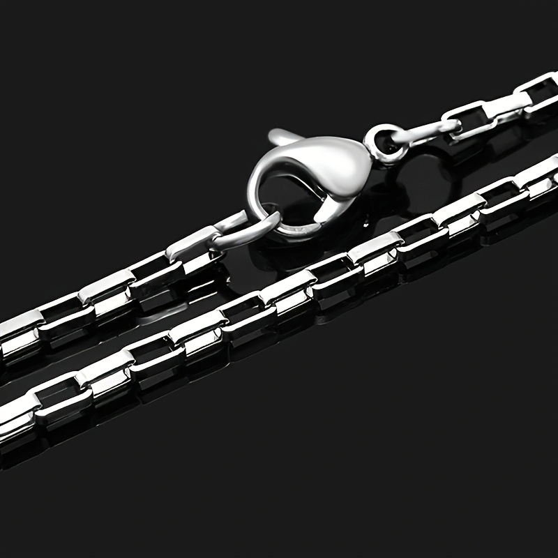 Stainless Steel Necklace Modern Minimalist Box Chain Unisex Jewelry